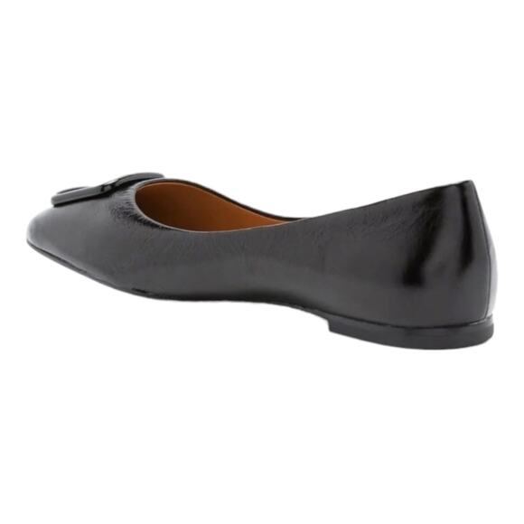 Tory Burch NWOB Georgia Slip-On Ballet Flats Wrinkle Black Size 9M - Picture 7 of 11